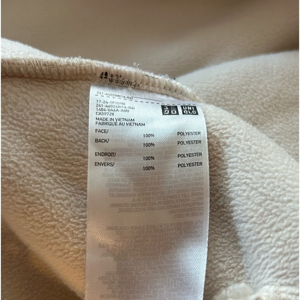 Uniqlo Women’s Long Fur Coat Size XS Cream Jacket - Picture 6 of 6